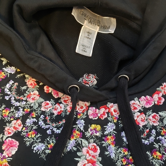 H&M X Giambattista Valli Embroidered Rhinestone Unisex Sweatshirt Sz XS - Picture 14 of 15
